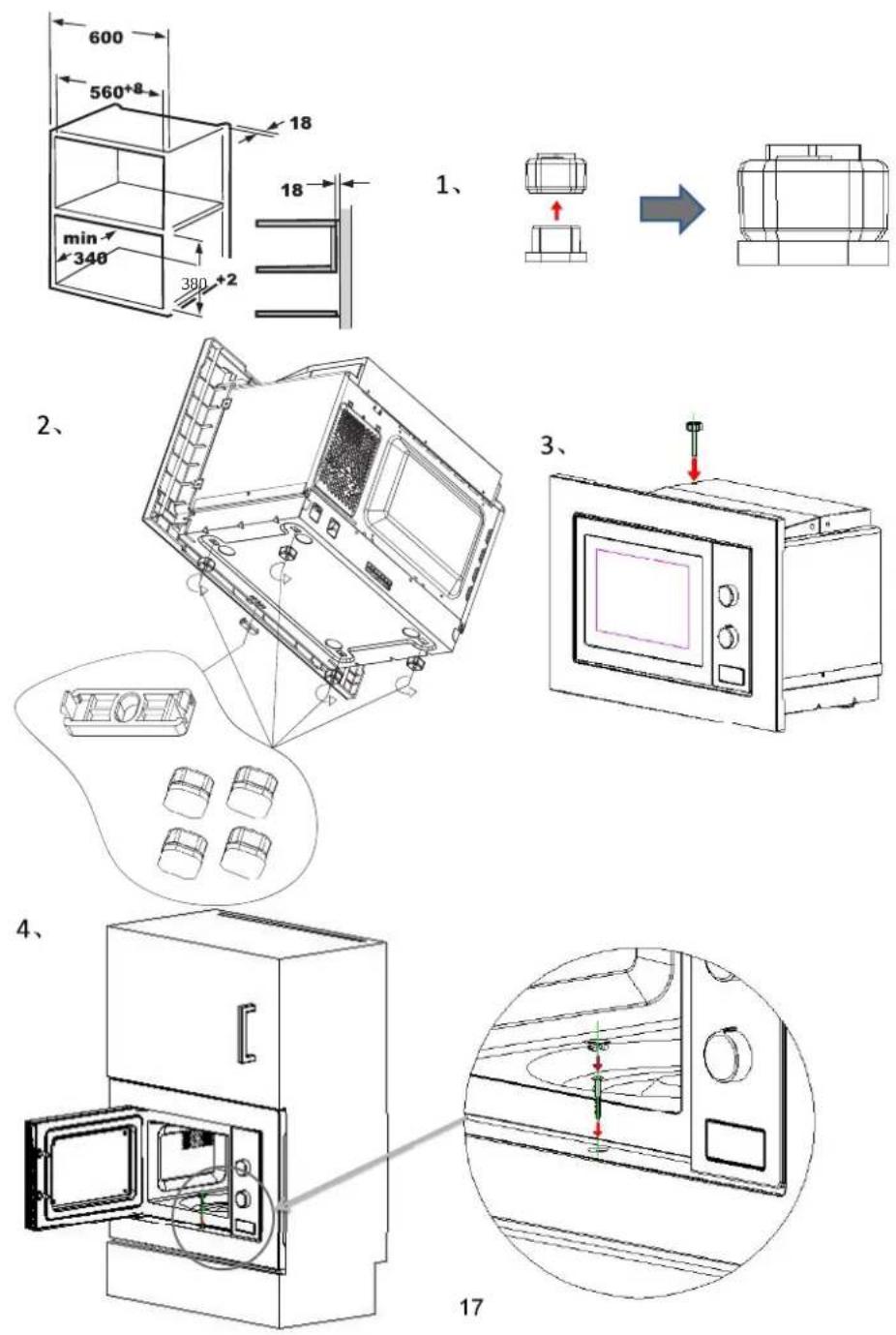 SILVERLINE MWG 620 E - Montage des Geräts - 5