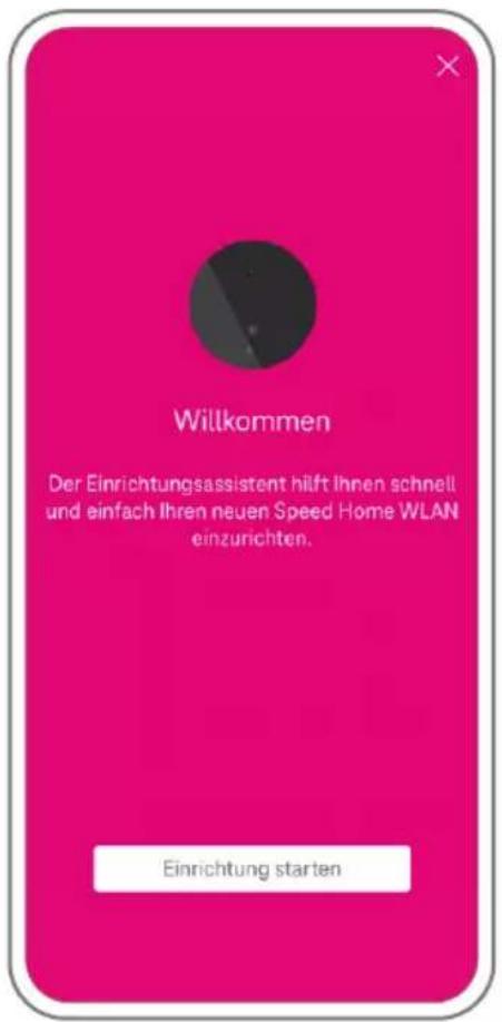 Willkommen Der Einrichtungsassistent hilft Ihnen schnell und einfach Ihren neuen Speed Home WLAN einzurichten. Einrichtung starten