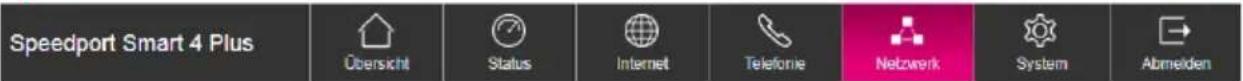 Speedport Smart 4 Plus Übersicht Status Internet Telefonie Netzwerk System Abmelden