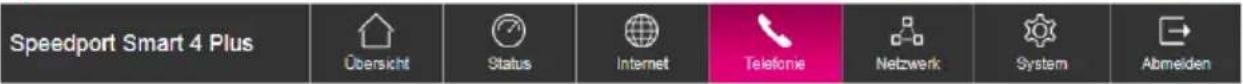 Speedport Smart 4 Plus Übersicht Status Internet Telefonie Netzwerk System Abmelden