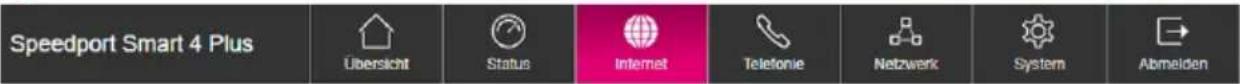 Speedport Smart 4 Plus Übersicht Status Internet Telefonie Netzwerk System Abmelden