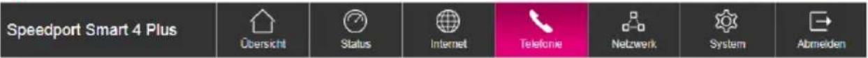 Speedport Smart 4 Plus Übersicht Status Internet Telefonie Netzwerk System Abmeiden