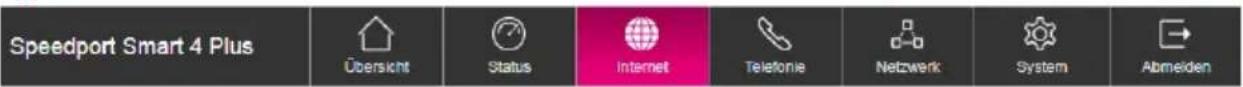 Speedport Smart 4 Plus Übersicht Status Internet Telefonie Netzwerk System Abmeiden