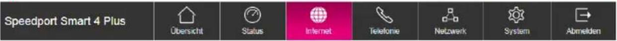 Speedport Smart 4 Plus Übersicht Status Internet Telefonie Netzwerk System Abmelden