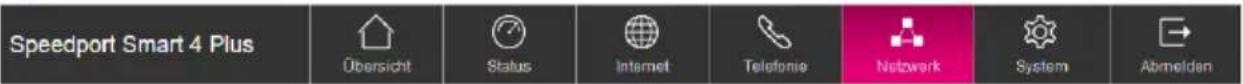 Speedport Smart 4 Plus Übersicht Status Internet Telefonie Netzwerk System Abmelden