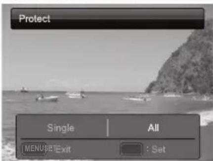 Protect Single All MENU$E Exit : Set
