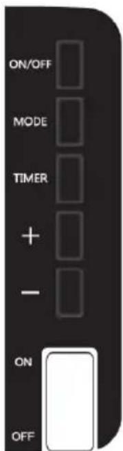 ON/OFF MODE TIMER + - ON OFF