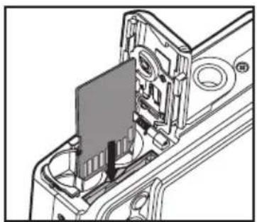 MINOX DC 6022 - Inserting and Removing an SD Memory Card (Optional Accessory) - 1