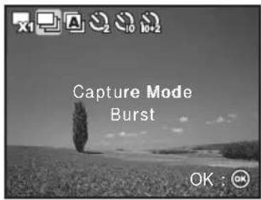 Capture Mode Burst OK : OK