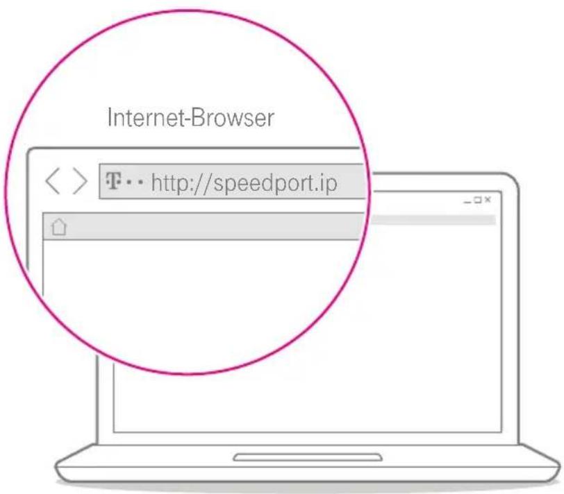 Internet-Browser << > T·· http://speedport.ip