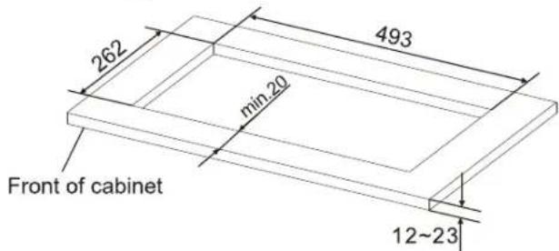 262 493 min.20 Front of cabinet 12~23