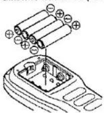Diagram of a mechanical assembly with labeled components and polarity indicators
