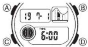 CASIO Baby-G BGD-180 - タイドサーチに切り替える - 1