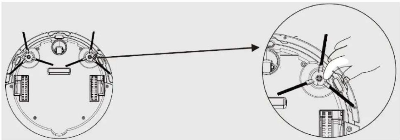 Scarlett Silver Line SC-VC80RW01 - KZ 1. Буйірлік щеткаларды орнатыңыз - 1