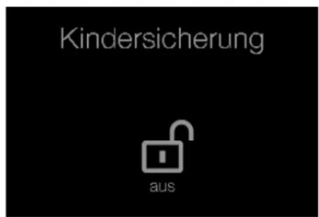 Kindersicherung aus