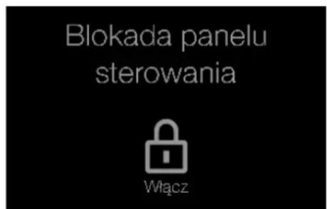 Blokada panelu sterowania Włącz