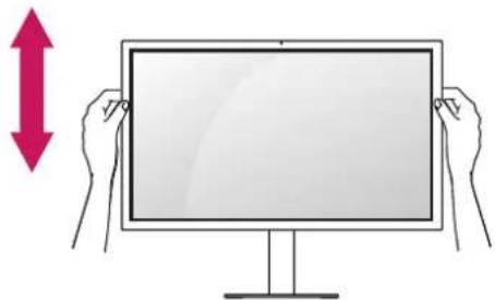 LG 27MD5KLP - Anpassen der Standhöhe - 1