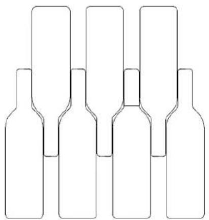 Wolkenstein EWTS64-28ED - RECOMMENDED ARRANGEMENT OF WINE BOTTLES ON THE UPPER SHELF - 1