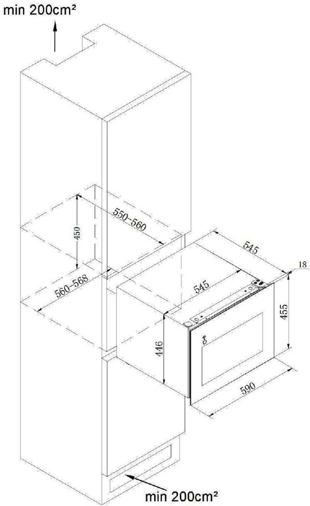 min 200cm² 450 550-560 560-568 545 545 18 446 455 590 min 200cm²