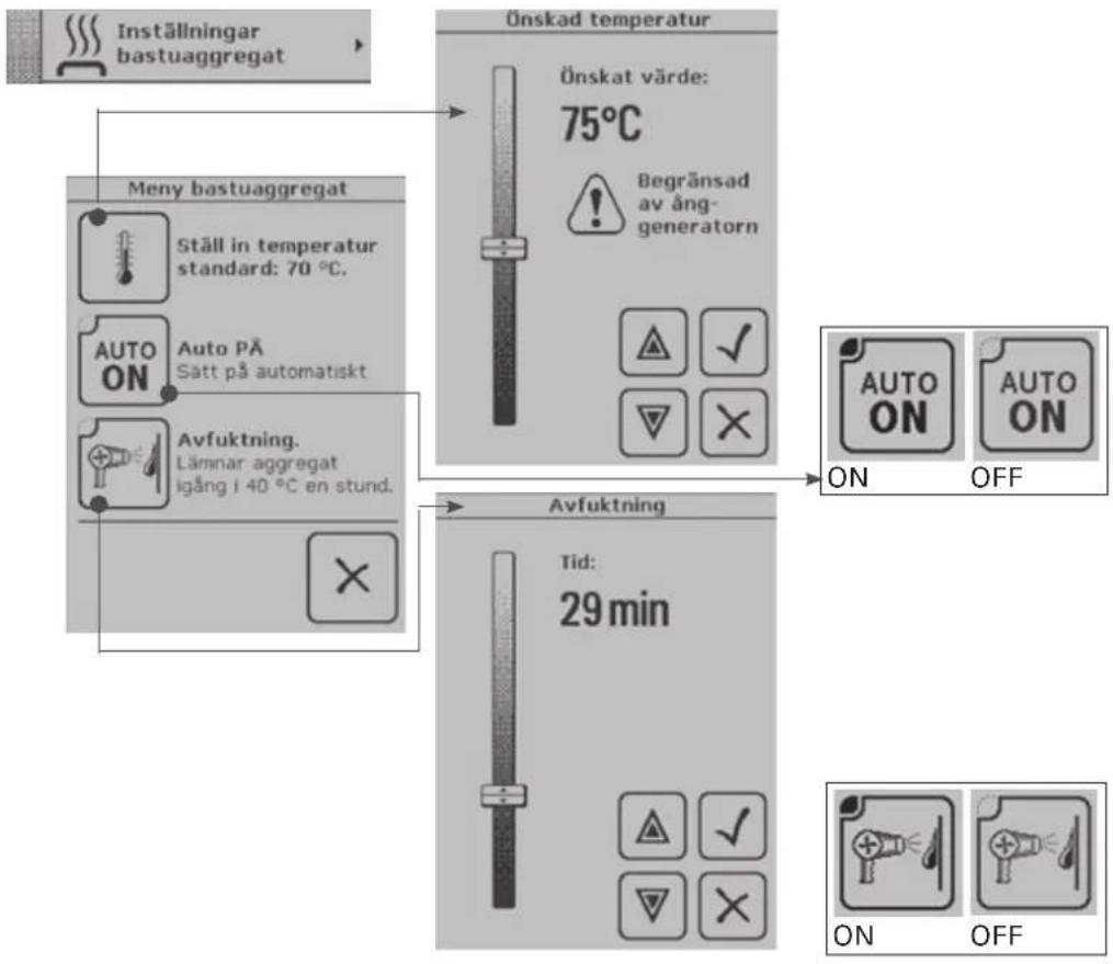 HARVIA Fenix SACF10 - Inställningar för ånggenerator - 1