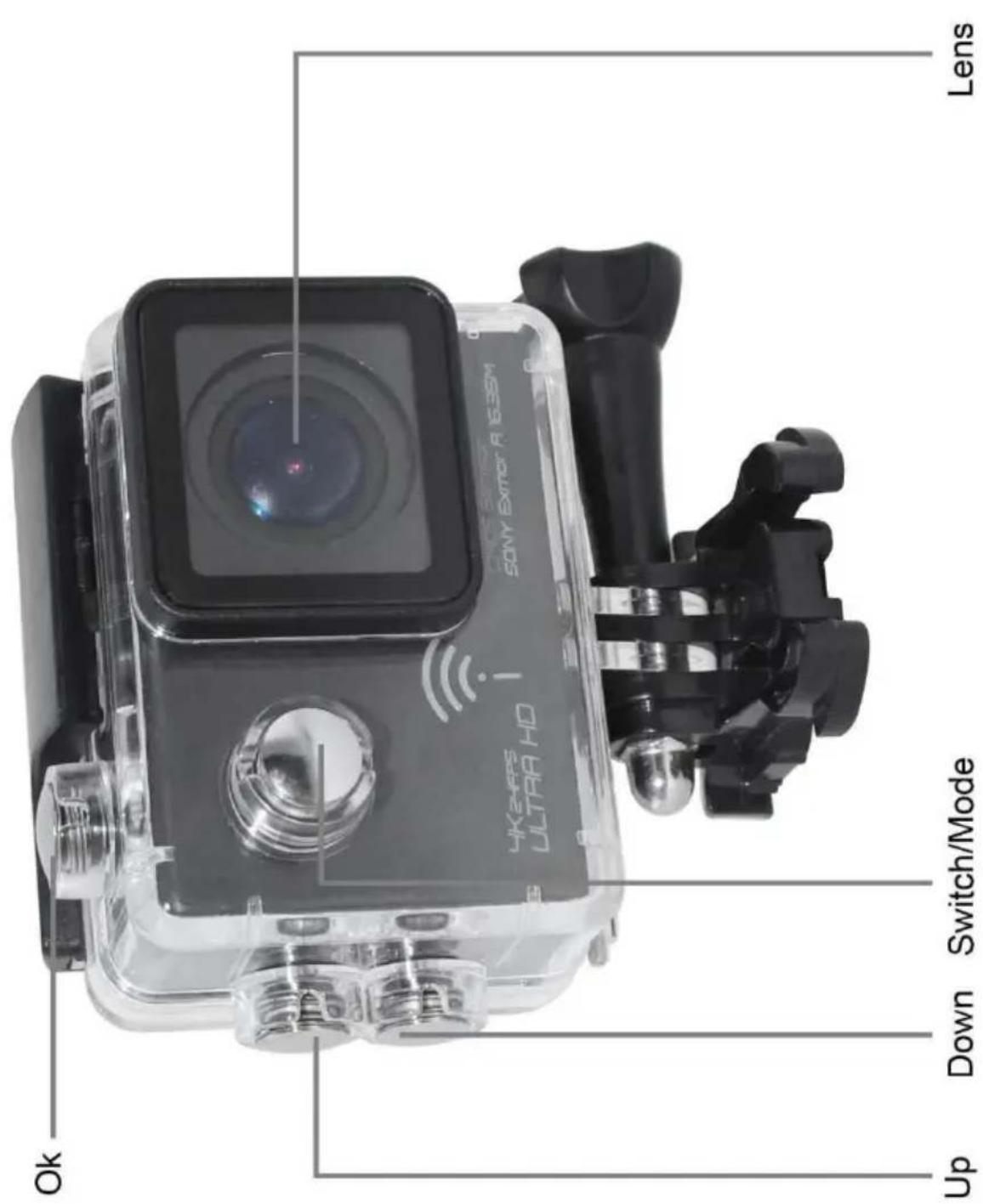 4K2FPS ULTRA HD LENS Switch/Mode Down Up OK