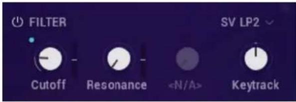 FILTER Cutoff Resonance SV LP2 Keytrack