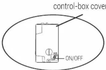 control-box cover ON/OFF