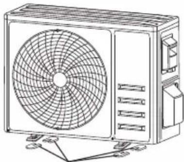 GRUNDIG GRFPO 070 - Шаг 3. Закрепите наружный блок - 1