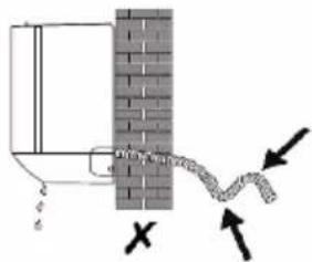 Diagram showing a pipe connection with labeled components and directional arrows indicating flow or movement.