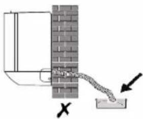 Diagram showing a pipe pouring into a container with directional arrows indicating flow or movement.