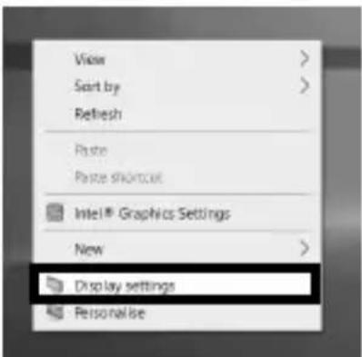 View Start by Refresh Paste Paste shortcut Intel® Graphics Settings New Display settings Personalise