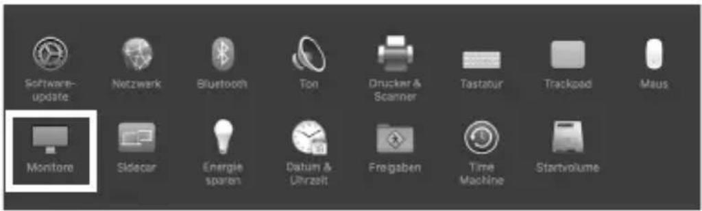Software-update Netzwerk Bluetooth Ton Drucker & Scanner Tastanur Trackpad Maus Monstore Sidecar Energie sparten Datum & Uhrzeit Freigaben Time Machine Startvolume
