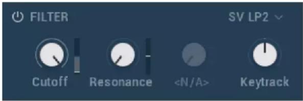 FILTER Cutoff Resonance SV LP2 Keytrack
