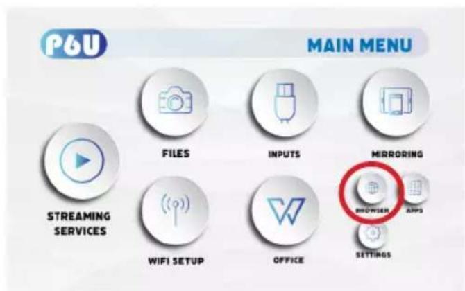 PGU MAIN MENU STREAMING SERVICES FILES INPUTS MIRRORING WIFI SETUP OFFICE BROODER APPS SETTINGS