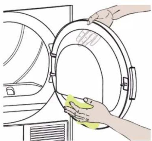 Heinner HHPD-V10T2KA++ - Cleaning the inner surface of the loading door - 2
