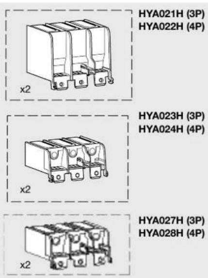 HYA021H (3P) HYA022H (4P) x2 HYA023H (3P) HYA024H (4P) x2 HYA027H (3P) HYA028H (4P) x2
