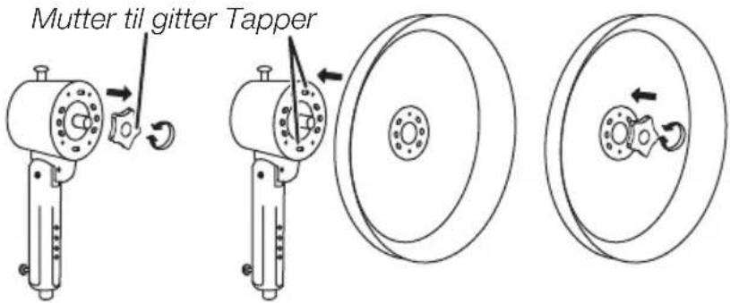 Mutter til gitter Tapper