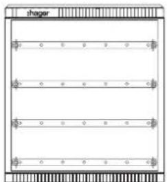 HAGER ZAX006 - Größe 1/Bauhöhe 845, mit Montageplatte - 1