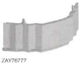 HAGER ZAX006 - Frontblende als Ersatzteil für runde Säule, H:1350mm - 1