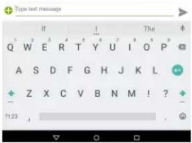Type text message Q W E R T Y U I O P A S D F G H J K L Z X C V B N M ! ? 7123 ,