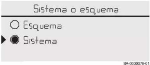 Sistema o esquema ○ Esquema ► ● Sistema BA-0000079-01