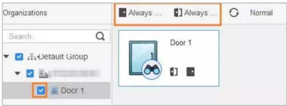 Organizations Search... Default Group Docr 1 Always ... Always ... Normal Door 1