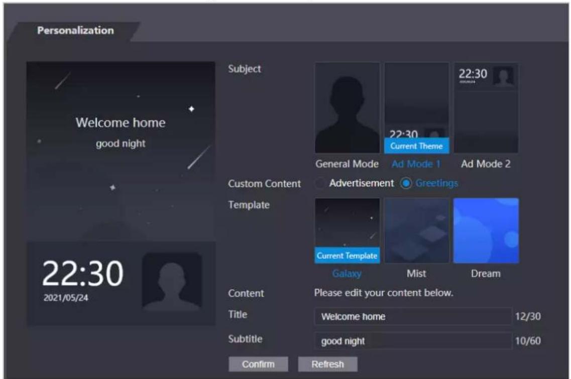 Personalization Welcome home good night 22:30 2021/05/24 Subject General Mode 22:30 Current Theme Ad Mode 1 Ad Mode 2 Custom Content Template Advertisement Greetings Current Template Galaxy Mist Dream Content Please edit your content below. Title Welcome home 12/30 Subtitle good night 10/60 Confirm Refresh
