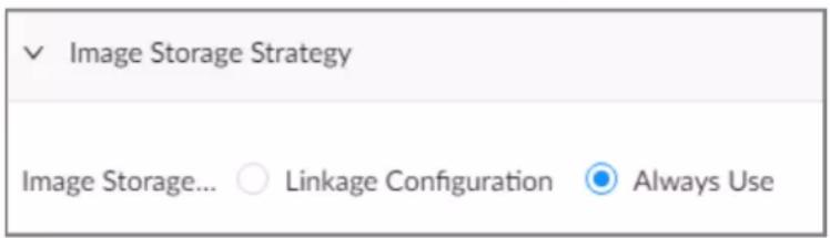 ✓ Image Storage Strategy Image Storage... ○ Linkage Configuration ● Always Use