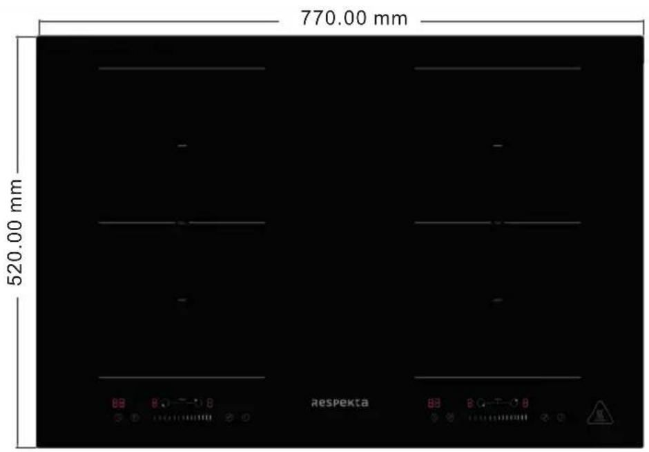 770.00 mm 520.00 mm Respekta