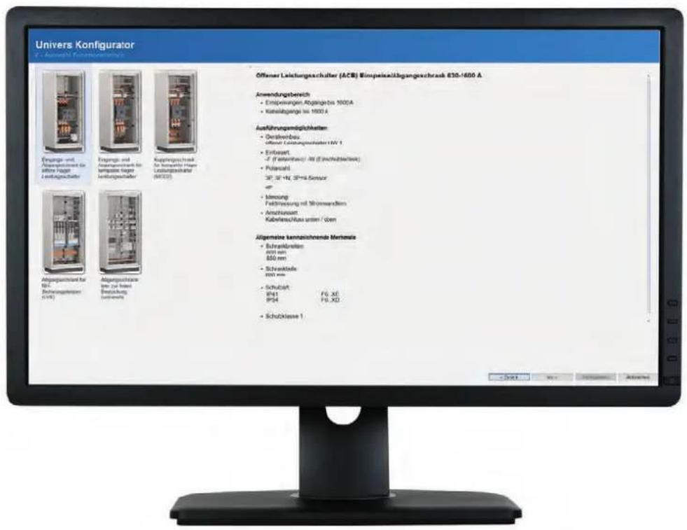 Univers Konfigurator Offener Leistungsschulter (ACB) Einspeiseiligungsschrank 630-1600 A Anwendungsbereich • Einspeisungen Abgänge bis 1000A • Kabelaufgänge bis 1000 A Ausführungsmöglichkeiten: • Derivierbasis offener Leistungsschulter HV 1 • Einfassart • (Forschwerk) -46 (Einschleistern) • Polenzahl SP_32 +4V, SP+6 Sensor up • Mierung Fachmessung mit Sprosverschtem • Anschussart Kabelfluss/Russ unter / Gem Allgemeine kennzeichnetes Merksteis • Subzugsüberses 400 mm 850 mm • Schwicklade 400 mm • Schublaft IP43 IP44 FG_XD FG_XD • Schubklasse 1