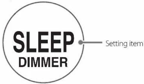 SLEEP DIMMER Setting item