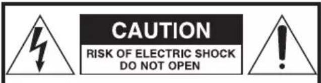 CAUTION RISK OF ELECTRIC SHOCK DO NOT OPEN