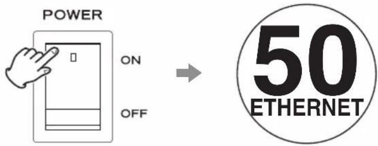 POWER ON OFF 50 ETHERNET