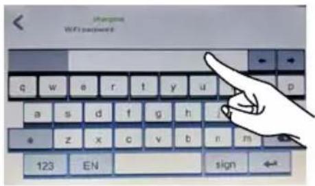 UnIQPG WiFi password 6 q w e r t y u p a s d f g h j e z x c v b n m 123 EN sign ←